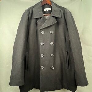Calvin Klein Charcoal Peacoat Wool Blended Men's L